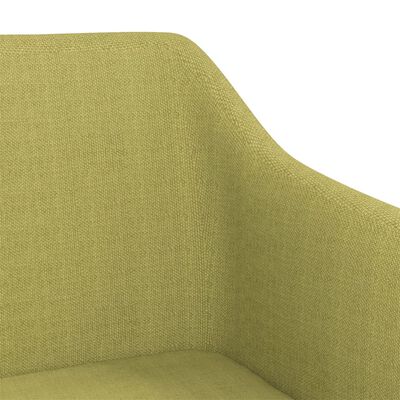 vidaXL Cadeiras de jantar giratórias 4 pcs tecido verde