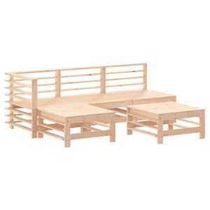 vidaXL 5 pcs conjunto lounge de jardim madeira de pinho maci&ccedil;a