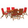 vidaXL Conjunto de jantar de jardim de 7 pe&ccedil;as Natural