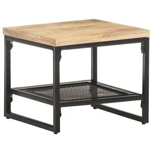 vidaXL Mesa de apoio 40x40x35 cm madeira de mangueira maci&ccedil;a