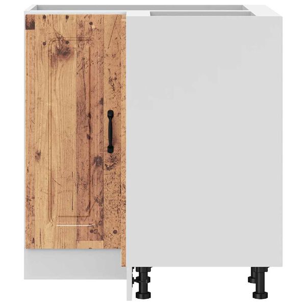 vidaXL Arm&aacute;rio baixo de canto de cozinha Kalmar madeira antiga