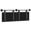 vidaXL Cabeceira Suspensa Liso Preto 150 x 55 x 5 cm PU Antigo