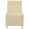 vidaXL Poltrona sem bra&ccedil;os 55 cm tecido cor creme