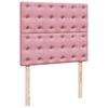 moldura de cama otomana vidaXL com colch&otilde;es rosa 120x190 cm Veludo