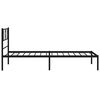 vidaXL Estrutura de cama com cabeceira 80x200 cm metal preto