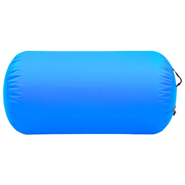 vidaXL Rolo de gin&aacute;stica/yoga insufl&aacute;vel com bomba 120x75 cm PVC azul