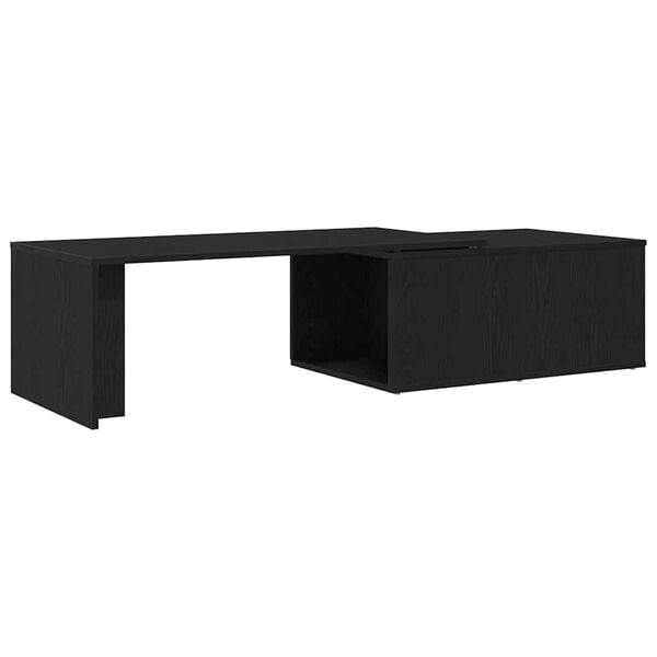 vidaXL Mesa de centro Carvalho Preto 150 x 50 x 35 cm