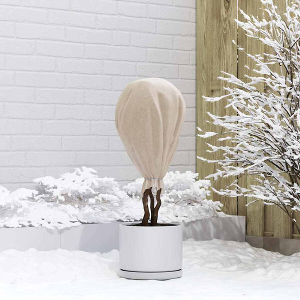 vidaXL Fleece de Prote&ccedil;&atilde;o Contra Geada para Plantas Bege 20 x 1,6 m