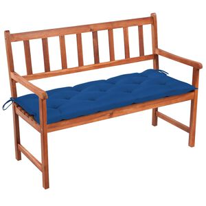 vidaXL Banco de jardim c/ almofad&atilde;o 120 cm madeira ac&aacute;cia maci&ccedil;a