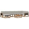 vidaXL Conjunto de Sof&aacute;s para Exterior 8 pcs Natural e Cinzento-Claro