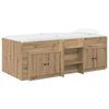 vidaXL Cama Loft com Arm&aacute;rio com porta 3 unid. Carvalho Arttisan
