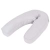 vidaXL Almofada de gravidez em forma de J 54x(36-43) cm cinzento