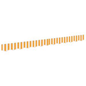 vidaXL Substitui&ccedil;&atilde;o de Valance de Toldo Amarelo e Branco 2,5 m