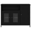 vidaXL Buffet Carvalho Preto 100 x 35 x 75 cm