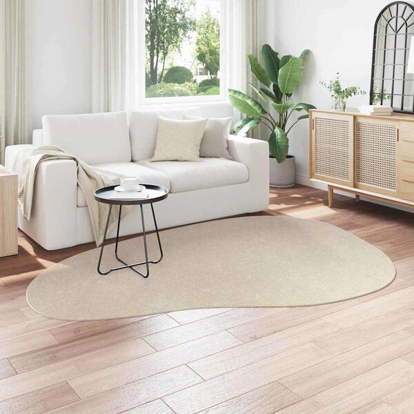 vidaXL Tapetes de &aacute;rea HUARTE Bege 160 x 230 cm Poli&eacute;ster