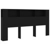 vidaXL Arm&aacute;rio de cabeceira 200x18,5x104,5 cm preto
