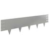 vidaXL Acabamento para Gramado 20 pcs 100 x 25 cm A&ccedil;o Prateado