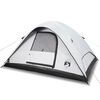 vidaXL Tenda familiar c&uacute;pula p/ 6 pessoas opaca imperme&aacute;vel branco