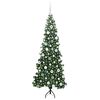 vidaXL &Aacute;rvore de Natal artificial de canto Verde 180 cm PVC e Metal