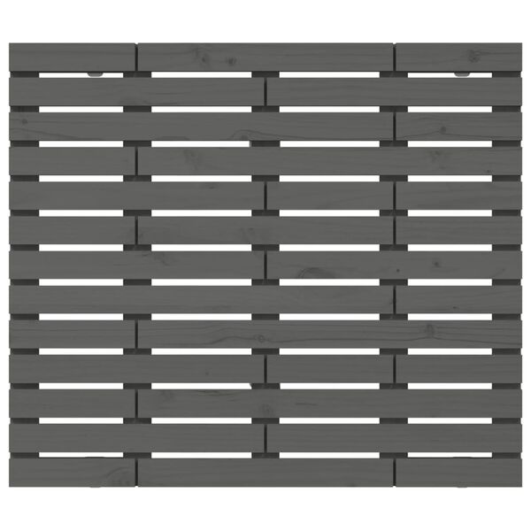 vidaXL Cabeceira de parede 146x3x91,5 cm madeira de pinho maci&ccedil;a cinza