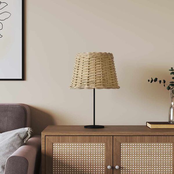 vidaXL Abajur &Oslash;30x20 cm vime castanho