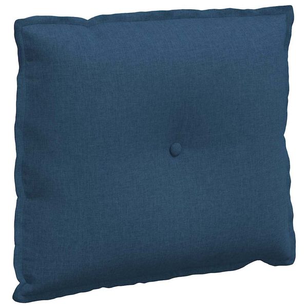 vidaXL Travesseiro para Costas Azul 60 x 19 x 50 cm tecido