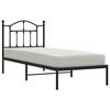 vidaXL Estrutura de cama com cabeceira 90x200 cm metal preto