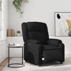 vidaXL Poltrona reclinável elétrica couro artificial preto