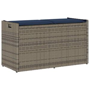 vidaXL Banco de arruma&ccedil;&atilde;o exterior com almofad&atilde;o 100 cm vime PE