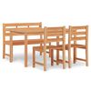 vidaXL 4 pcs conjunto de jantar p/ jardim madeira de teca maci&ccedil;a