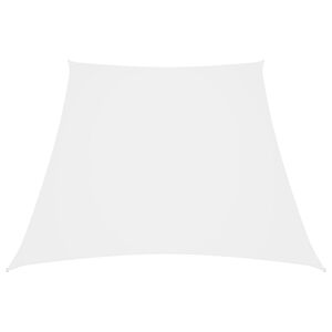 vidaXL Para-sol estilo vela tecido oxford trap&eacute;zio 2/4x3 m branco