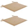 vidaXL Cadeiras de jantar exterior c/ almofad&otilde;es 2 pcs ac&aacute;cia maci&ccedil;a