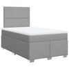 vidaXL Cama boxspring com colch&atilde;o 120x190 cm tecido cinzento-claro