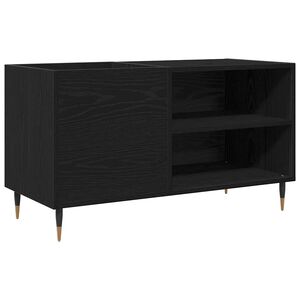 vidaXL Arm&aacute;rio para discos de vinil Carvalho Preto 85 x 38 x 48 cm