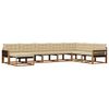 vidaXL Conjunto de Sof&aacute;s para Exterior 8 pcs Natural e Bege