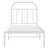 vidaXL Estrutura de cama sem colch&atilde;o com cabeceira 75x190 cm branco