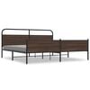 vidaXL Estrutura cama sem colch&atilde;o 200x200cm metal carvalho castanho