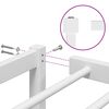 vidaXL Estrutura de cama 135x190 cm metal branco
