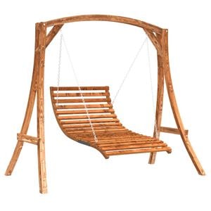 vidaXL Cama baloi&ccedil;o madeira de abeto maci&ccedil;a c/ acabamento em teca