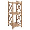 vidaXL Estante de bambu quadrada com 3 prateleiras
