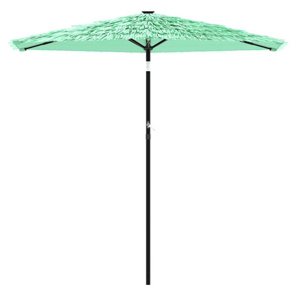 vidaXL Guarda-sol de jardim com poste de a&ccedil;o 268x268x226 cm verde