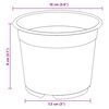 vidaXL Vaso de Flores 100 pcs Terracota &Oslash; 15 x 12.5 cm Pl&aacute;stico