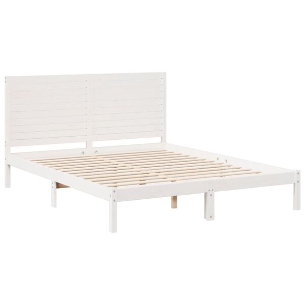 vidaXL Cama extra longa sem colch&atilde;o 160x210 cm madeira maci&ccedil;a