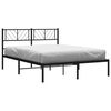 vidaXL Estrutura de cama com cabeceira 160x200 cm metal preto