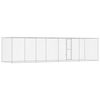 vidaXL Jaula para c&atilde;o Prateado 800 x 200 x 200 cm A&ccedil;o Galvanizado
