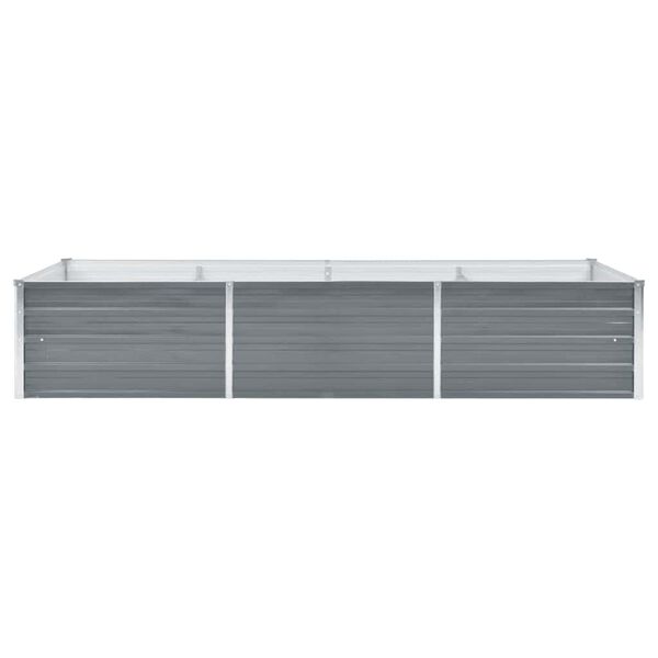vidaXL Canteiro elevado de jardim a&ccedil;o galvanizado 240x80x45cm cinzento