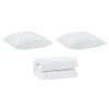 vidaXL Conjunto de Edredom 3 pcs Branco Microfibra e Penas de Ganso
