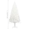vidaXL &Aacute;rvore Natal artificial pr&eacute;-iluminada c/ bolas 150 cm branco