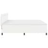 vidaXL Cama Box com colch&atilde;o Branco 200 x 200 cm Couro sint&eacute;tico