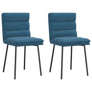 vidaXL Cadeiras de jantar 2 pcs veludo azul